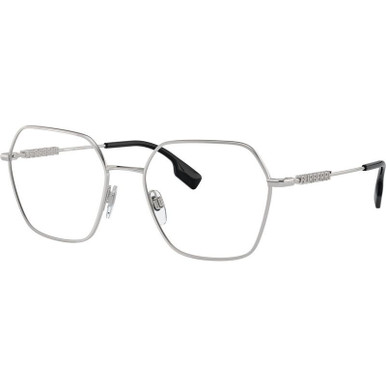 Burberry Glasses BE1381 - Silver/Clear Lenses 54 Eye Size