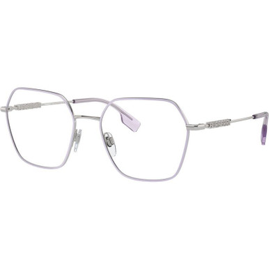 Burberry Glasses BE1381, Lilac/Clear Lenses 54 Eye Size