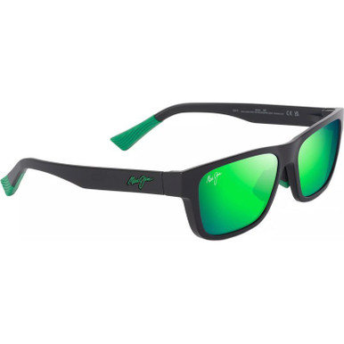 Maui Jim Keola - Matte Black/Maui Green Polarised Lenses