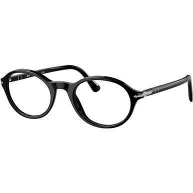 Persol Glasses PO3351V - Black/Clear Lenses 52 Eye Size