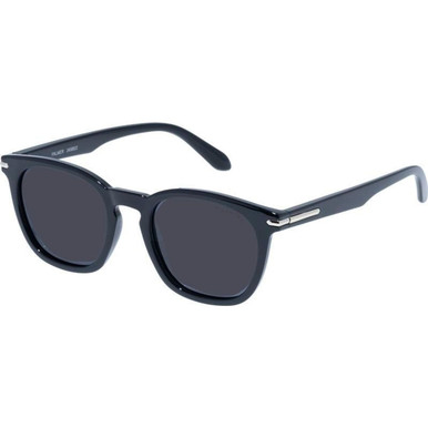 Cancer Council Palmer - Black and Silver/Smoke Polarised Lenses