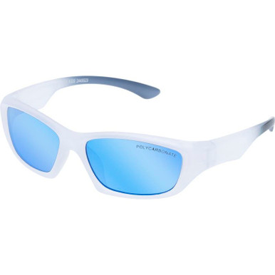 Cancer Council Kids Fox - Matte Xtal and Black/Ice Blue Mirror Lenses