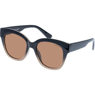 Cancer Council Paisley - Black and Putty/Brown Polarised Lenses