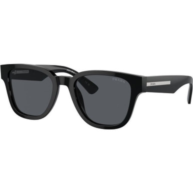 OUTLET Prada PRA04S - Black/Blue Vintage Glass Lenses