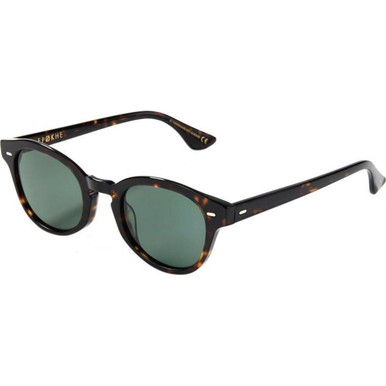 Epokhe Coil - Polished Dark Tortoise/Green Polarised Lenses