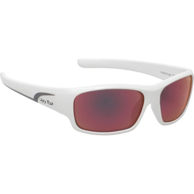 White/Red Mirror Polarised Lenses