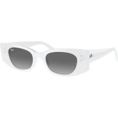 Ray-Ban Kat RB4427, White/Grey Lenses