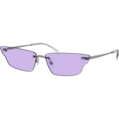 Ray-Ban Anh RB3731, Polished Gunmetal/Violet Lenses 63 Eye Size