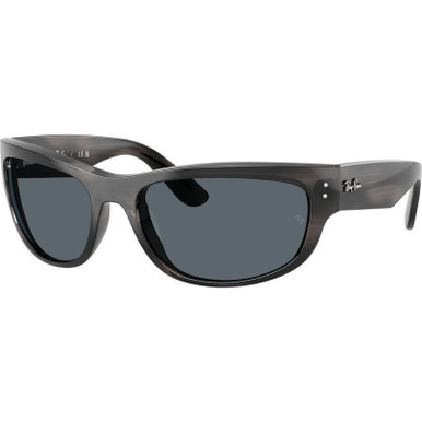 Striped Grey/Blue Glass Lenses 63 Eye Size