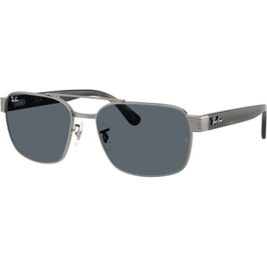 Ray-Ban RB3751, Gunmetal/Blue Glass Lenses 58 Eye Size