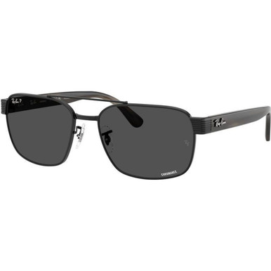 Ray-Ban Chromance RB3751CH - Black/Dark Grey Glass Polarised Lenses 58 Eye Size