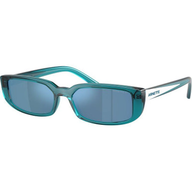 Arnette Jet AN4348, Transparent Blue/Blue Water Mirror Polarised Lenses