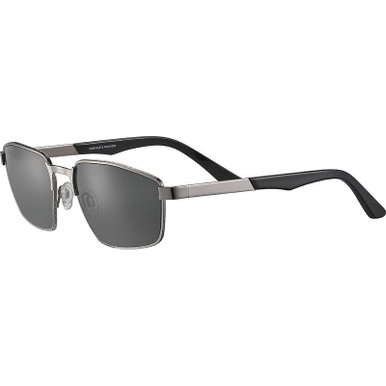 Shiny Gunmetal/Smoke Photochromic Glass Polarised Lenses