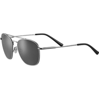 Serengeti Carroll Large, Matte Silver/Smoke Photochromic Glass Polarised Lenses