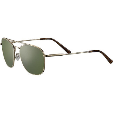 Serengeti Carroll Large, Shiny Light Gold/555nm Photochromic Glass Polarised Lenses