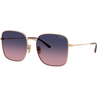 Vogue Eyewear VO4327SD, Rose Gold/Pink Blue Gradient Lenses