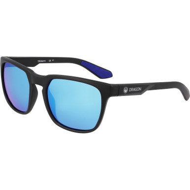 Dragon Eyewear Slip - Matte Black H2O/Blue LL Ionised Polarised Lenses