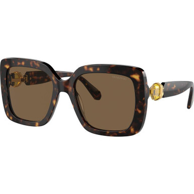 Swarovski SK6001, Havana/Dark Brown Lenses