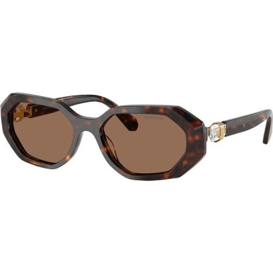 Swarovski SK6028, Dark Havana/Dark Brown Lenses