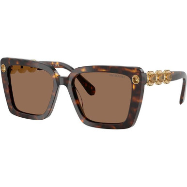 Swarovski SK6032, Havana/Dark Brown Lenses