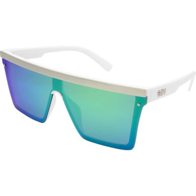 White/Green Flash Mirror Polarised Lenses