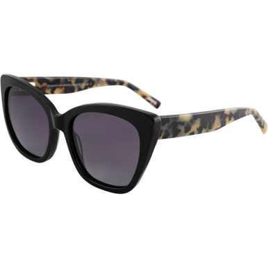 Bill Bass Lucinda, Black and Demi/Grey Gradient Polarised Lenses