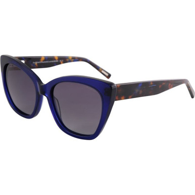 Bill Bass Lucinda - Dark Blue and Demi/Grey Gradient Polarised Lenses