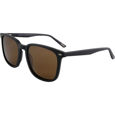 Bill Bass Carl, Matte Black/Brown Polarised Lenses