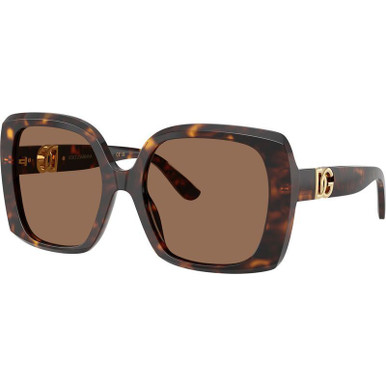 Dolce & Gabbana DG4475 - Havana/Dark Brown Lenses