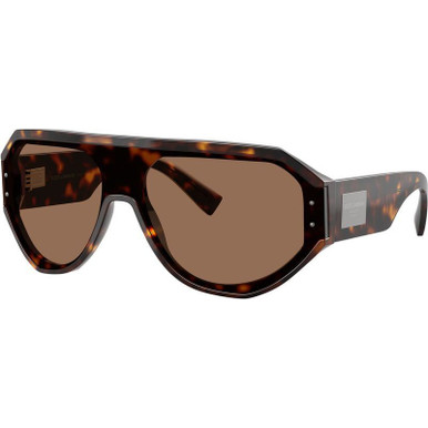 Dolce &amp; Gabbana DG4481F, Havana/Dark Brown Lenses