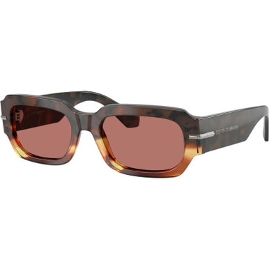 Dolce &amp; Gabbana DG4485, Havana Warm Brown/Bordeaux Lenses