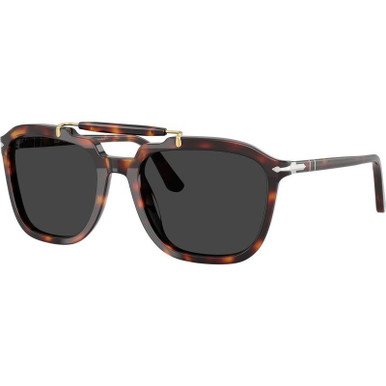 Persol PO0203S, Havana/Black Glass Polarised Lenses 55 Eye Size