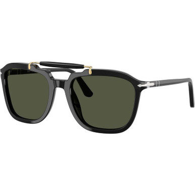 Black/Green Glass Lenses 55 Eye Size
