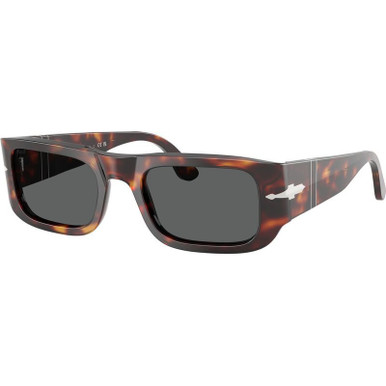 Havana/Dark Grey Glass Lenses 55 Eye Size