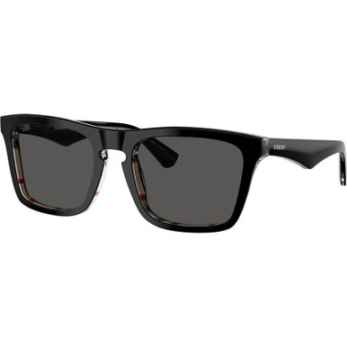 Top Black on Vintage Check/Dark Grey Lenses