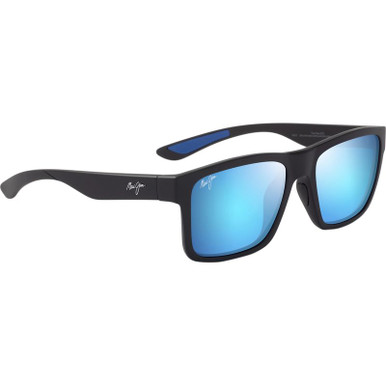 Maui Jim The Flats, Matte Black/Blue Hawaii Glass Polarised Lenses
