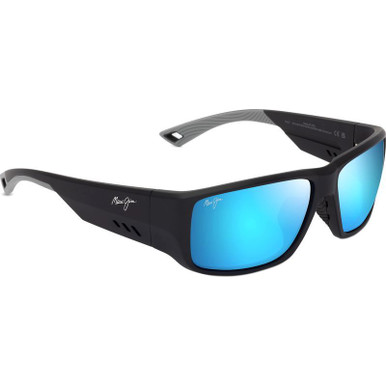 Maui Jim Keha Alt Fit, Matte Black/Blue Hawaii Glass Polarised Lenses