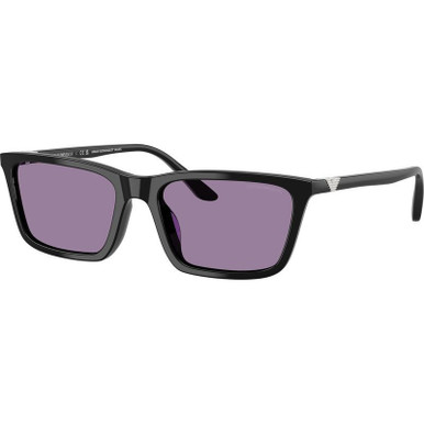 Shiny Black/Purple Lenses