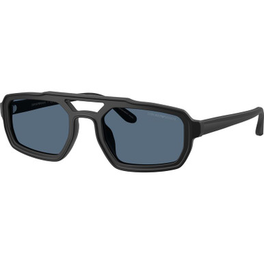 Emporio Armani EA4240U - Matte Black/Dark Blue Lenses