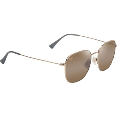 Maui Jim 'Olali Alt Fit, Shiny Light Gold/HCL Bronze Polarised Lenses
