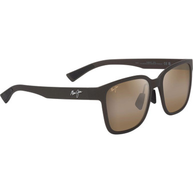 Maui Jim Paulele Alt Fit, Matte Brown/HCL Bronze Glass Polarised Lenses