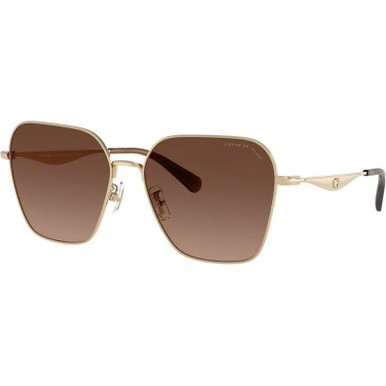 Shiny Light Gold/Brown Gradient Polarised Lenses