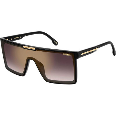 Black/Burgundy Gold Mirror Gradient Lenses