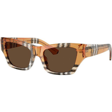 Burberry BE4441U - Check Sand/Dark Brown Lenses