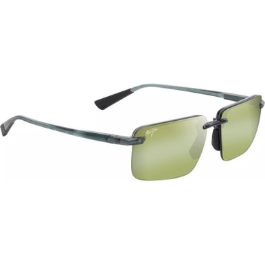 Maui Jim Laulima, Shiny Transparent Foliage Green/Maui HT Polarised Lenses