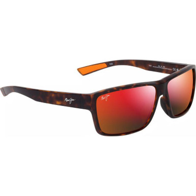 Maui Jim Uila Alt Fit - Matte Dark Havana/Hawaii Lava Glass Polarised Lenses