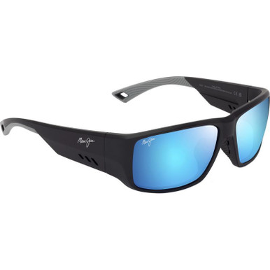 Matte Black/Blue Hawaii Glass Polarised Lenses
