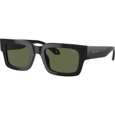 Black/Green Polarised Glass Lenses