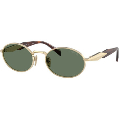 Prada PR65ZS - Pale Gold/Dark Green Lenses