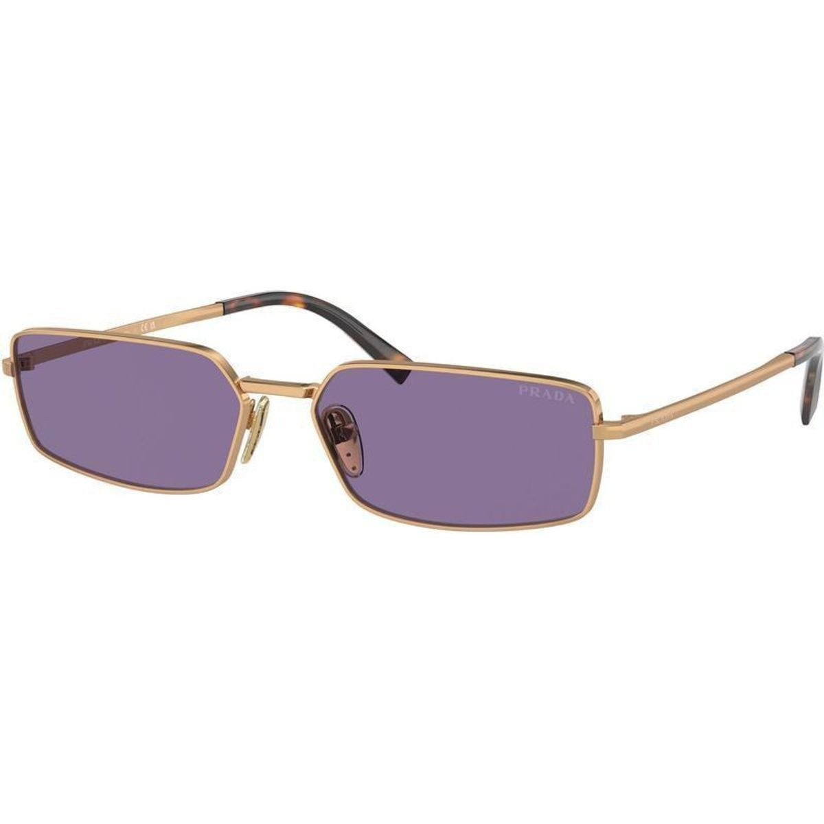 Shop the Prada PRA60S Sunglasses Brass/Violet | Afterpay